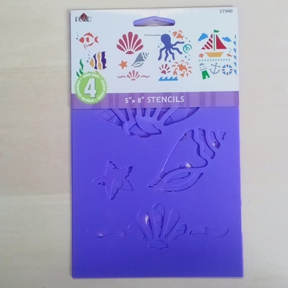 2/$20 Beach & Ocean Stencil 4 Pack 028995279409 - Picture 1 of 5